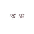 wholesale S925 Sterling Silver Hollow-Out Butterfly Stud Earrings, Minimalist and Versatile for Women, Hypoallergenic and Gentle on Piercings-0-4