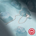 wholesale S925 Sterling Silver Chain Tassel Flower Diamond Earring Ear Wire Stud-0-3