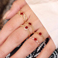 wholesale S925 Sterling Silver Entire Red Elk Couple Rings, Original and Niche Gift for Her on 520 Day-0-3
