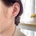 wholesale S925 Sterling Silver Double Twist Geometric Wave Ear Clasp INS Hip Hop Trendy Design Earrings for Women-0-2