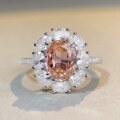 wholesale S925 sterling silver TikTok viral ultra-sparkling 8A zirconia ice flower cut high-carbon diamond sterling silver gemstone ring for women-0-3
