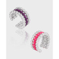 wholesale S925 Sterling Silver Small and Minimalist Multi-layer Bead Resin Drop Ear Cuffs for Women, Unique and Niche-0-1