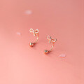 wholesale S925 Sterling Silver Bow Twist Ear Hook with Diamond Inlay Minimalist High-end Women's Earrings G9959-0-3
