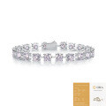 S925 Sterling Silver Tennis Bracelet with New European-American Style Full Pavé Pear Moissanite, Tarnish-Resistant Luxury Jewelry-0-0