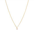 wholesale 18K Gold Teardrop Cultured Diamond Necklace Pear-Shaped Diamond Collarbone Chain-0-5
