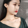wholesale S925 Sterling Silver Minimalist Sweet Style Heart Pendant Collarbone Necklace, Ins Niche Design, Light Luxury, Advanced Sense for Women-0-3