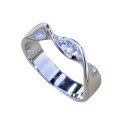 wholesale S925 Sterling Silver Edition 3mm Zircon "Love of a Lifetime" Women's Ring, High-End Minimalist Ring for Women, Xiaohongshu Live-0-4