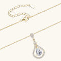 wholesale S925 Sterling Silver Cross-Border New High-Quality D Color Moissanite Necklace for Women, Advanced Sense of Dynamic Pendant Collarbone Chain-0-2