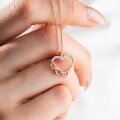wholesale S925 Sterling Silver Overall Exquisite Stackable Love Heart Necklace for Women, Vintage Fashion Design Heart-shaped Collarbone Chain-0-0