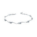 wholesale S925 Sterling Silver Diamond-Encrusted Bracelet for Women, Korean Minimalist Design, Exquisite and Sophisticated Gift for Girlfriend or Best Friend-0-4