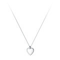 wholesale S925 Sterling Silver French Minimalist Heart Pendant Necklace, Simple INS Style Heart-Shaped Collarbone Chain for Women Y00447-0-4