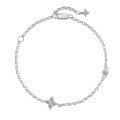 wholesale 925 Sterling Silver Korean-style Women's Bracelet, Fashionable Minimalist Delicate Floral Elegant Versatile College-style Wrist Accessory-0-4
