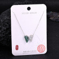 Metal Alloy Crystal Butterfly Necklace and Earring Set-0-15
