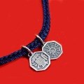wholesale 925 Sterling Silver Vintage Rain-Gradient Tai Chi Bagua Tai Sui Bracelet Pendant DIY Bead String Red Rope Jade Silver Jewelry-0-3