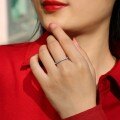 925 Silver Moissanite Classic Row Ring Design-0-1