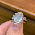 wholesale S925 Sterling Silver New Chinese Style Solitaire Ring with 8*10mm Sunflower Shui Mo Yu-0-0