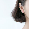 wholesale S925 Silver Nalan Small Fresh Sweet Peach Blossom Ear Studs Simple Pastoral Style Girl Earrings G3015-0-2