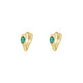 wholesale S925 Sterling Silver With Green Zircon, Minimalist Earrings For Women, Lightweight Luxury, Versatile French Retro Style,-0-0