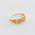 wholesale S925 Sterling Silver Gold-Plated Winter New Japanese Luxury Butterfly Lace Edge Wide Band Ring Wholesale-0-1