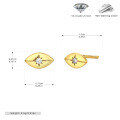 wholesale 925 Sterling Silver Evil Eye Ear Studs Earrings for women-0-6