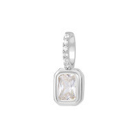 wholesale S925 Sterling Silver French Zodiac Necklace With Colorful Zircon Pendant-A3809-White Zirconium/White Gold_Pendant 925 Silver