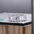 S925 Silver Fashion Row Zircon Ring, Minimalist Style-0-2
