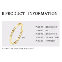 18K Gold Plated 925 Silver D Color Moissanite Four-Leaf Clover Ring-Heritage Plain Ring [Entirely S925 Sterling Silver]  US$6