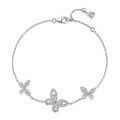 wholesale S925 Sterling Silver Phantom Butterfly Bracelet for Women, Ins Style, Simple and Versatile Chain, Zirconia Full Diamond Tennis Bracelet-0-4