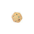 wholesale 925 Silver Gold-Plated Ancient Method Gold-Inlaid Diamond Spacer Beads Waist Beads Top Beads Octagonal Beads Four-Way Wealth DIY Accessories Bracelet-0-4