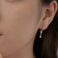 wholesale S925 Sterling Silver Light Luxury High-End Pear-Shaped Round Diamond Zircon Design Elegant and Fashionable Earrings for Women-0-3