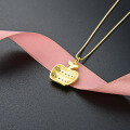wholesale S925 Silver Minimalist Style Personalized Pendant, Korean Version Diamond-Inlaid Jewelry, Women's Small Apple Necklace-0-2