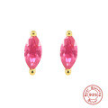 wholesale S925 Sterling Silver Colorful Marquise Single Diamond Stud Earrings,ins-0-8
