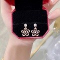 wholesale S925 Sterling Silver Three-Layer Rose Flower Ear Studs, Korean New Style, Personalized Luxury, Minimalist and Exquisite Women's Earrings-0-2