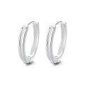 wholesale S925 Sterling Silver Fashion Minimalist Korean-Style Niche Ins Aesthetic Simple Hoop Cold-Toned Elegant Stud Earrings-0-4