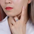 wholesale S925 Sterling Silver Small Fresh Natural Topaz Ring Gemstone Ring Fairy Style Gold Color Women's Ring-0-1