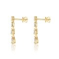 wholesale 14K Gold Cultured Diamond Pear-Shaped Drop Earrings for Women, Exquisite and Unique-0-4