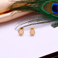 wholesale 925 Sterling Silver Cute Fruit Peach Stud Earrings, Korean Simple Teardrop Earrings, Versatile Factory Jewelry-0-3