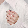 wholesale S925 Sterling Silver European and American Cross-Border Minimalist Smooth Surface Plain Solitaire Ring Versatile Adjustable Opening Ring-0-2