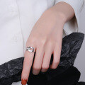 wholesale S925 Sterling Silver Korean Version Ins Minimalist Geometric Clasp Design Fashion Niche Open Adjustable Ring-0-2