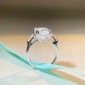 wholesale S925 Sterling Silver New Cross-Border Hit Large Cocktail Ring for Women with 10-Carat High Carbon Cubic Zirconia-0-2