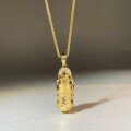 wholesale 18K Gold Plated High-End Quality Sand Gold Color-Fading Resistant Ancient Method Pi Xiu Rotating Vajra Pestle Pendant Necklace Direct from Manufacturer-0-1