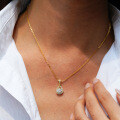 14K Gold Plated 925 Silver Moissanite Teardrop Pipa Pendant Necklace-0-2