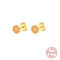wholesale S925 Sterling Silver Fashionable and Versatile Fruit Series Stud Earrings, Popular in Europe and the US, Trendy and Creative Ear Accessories-0-5