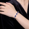 wholesale 8*10 full-diamond royal blue bracelet in metal, a trendy and elegant bestseller for affluent women in jewelry live streams-0-2