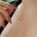 wholesale S925 Sterling Silver Korean New Style Four-Leaf Clover Necklace for Women, Detachable Multi-Way Design Personalized Choker-0-1