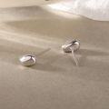 wholesale S925 Sterling Silver Gold-plated Irregular Bean Stud Earrings, Women's Ins Minimalist Style, Ready For Wholesale-0-6