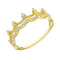 wholesale 10K gold jewelry French vintage crown ring for women, elegant and noble style, wholesale of rings-0-4