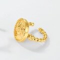 wholesale S925 Silver Plated 10K Gold Japanese Light Luxury Goddess Relief Ear Climber Earring, Trendy and Unique Small Design Ear Accessory-0-2