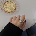 wholesale 925 Sterling Silver Geometric Square Zircon Ring for Women, Light Luxury Fashion, Ins Internet Famous Irregular Zircon Ring, New Style-0-0