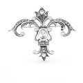 wholesale S925 Silver Metal Cross Pendant Pin, Overseas Hit High-End Niche Academic Style Women's Jewelry-0-3